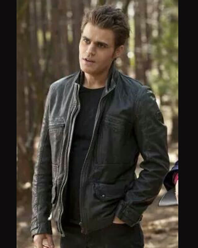 TVD Stefan Salvatore Black Leather Jacket