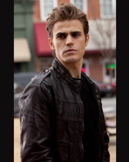 TVD Stefan Salvatore Brown Leather Jacket