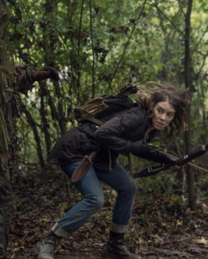 TWD Lauren Cohan Black Cotton Jacket