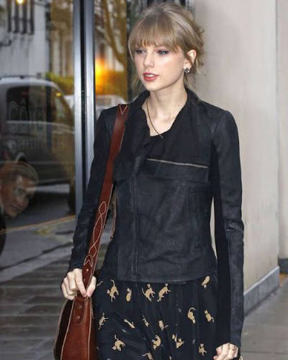 Taylor Swift Black Leather Jacket