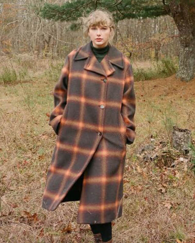 Taylor Swift Evermore Plaid Coat