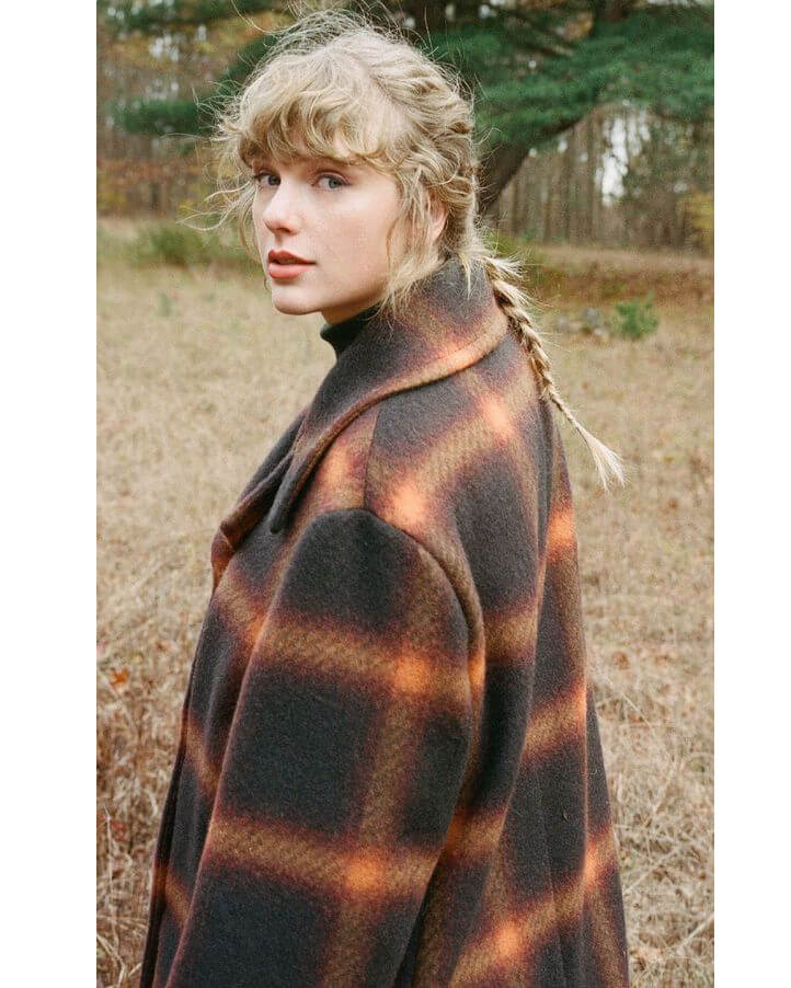 Taylor Swift Evermore Plaid Wool Coat
