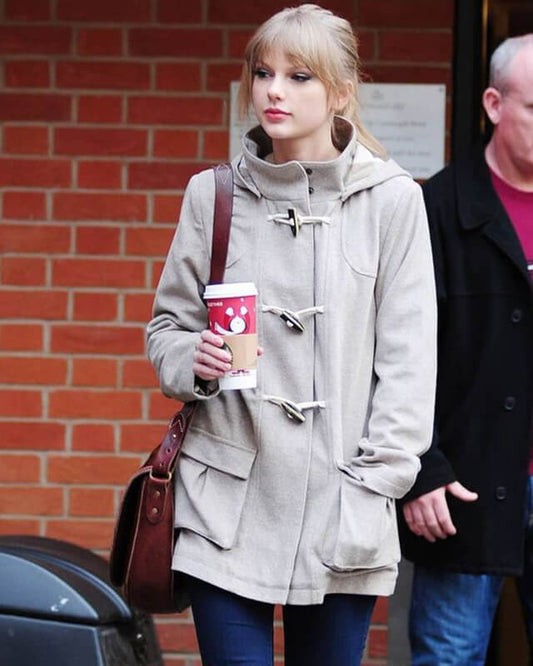 Taylor Swift Street Style Grey Wool Jacket