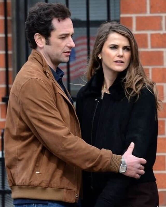 The Americans Phillip Jennings Suede Bomber Jacket