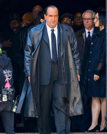 The Batman The Penguin Black Leather Coat