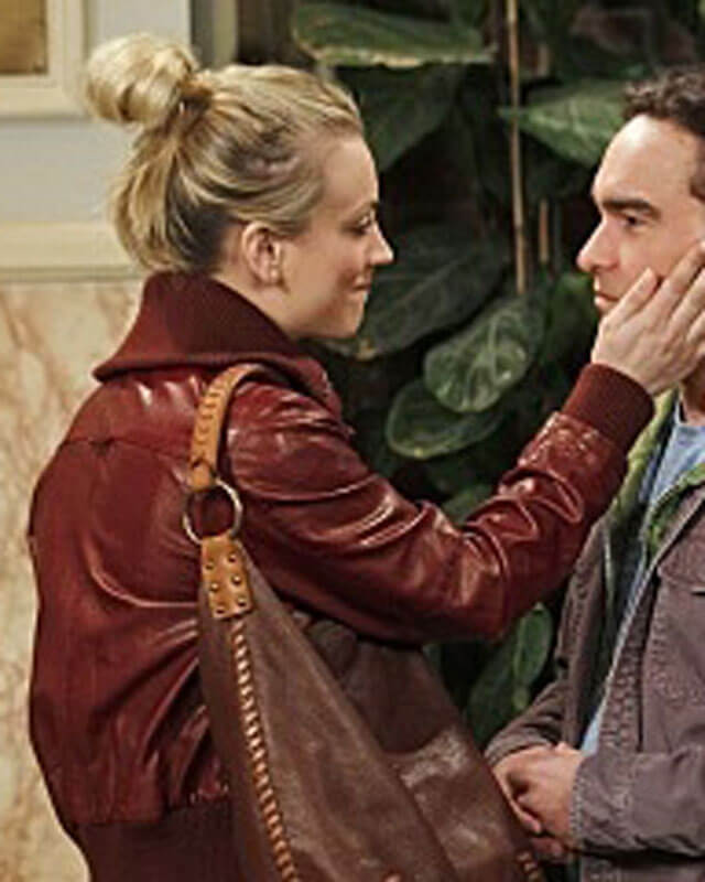 The Big Bang Theory Penny Red Bomber Leather Jacket