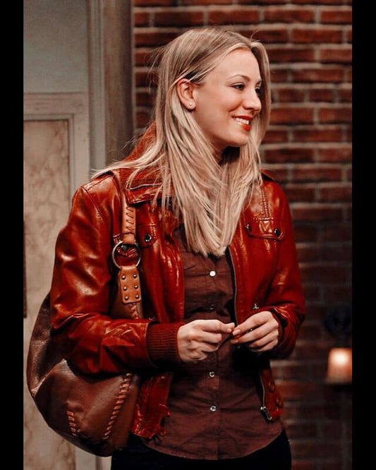 The Big Bang Theory Penny Red Leather Jacket