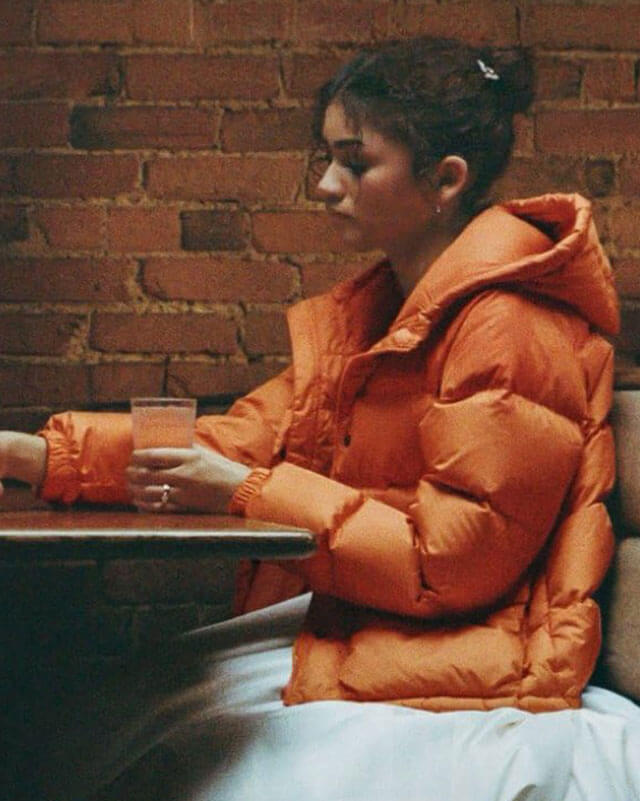 The Drama Zendaya Orange Puffer Jacket