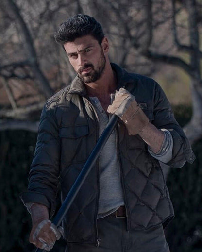 The Housemaid Michele Morrone Diamond Quilted Jacket