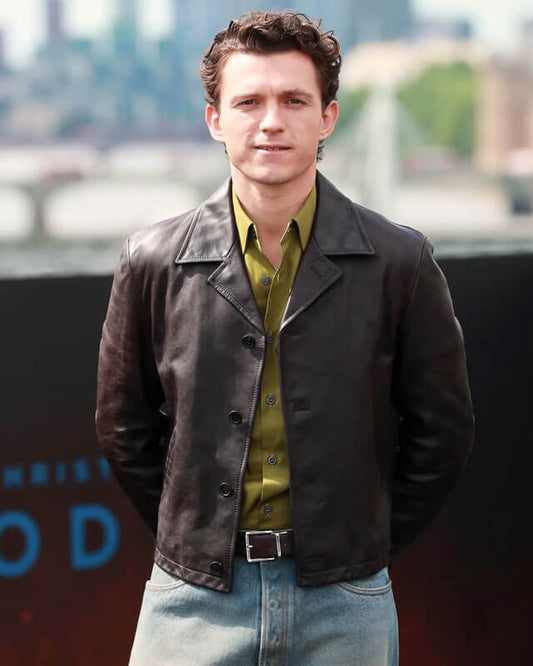 The Odyssey Tom Holland Leather Jacket
