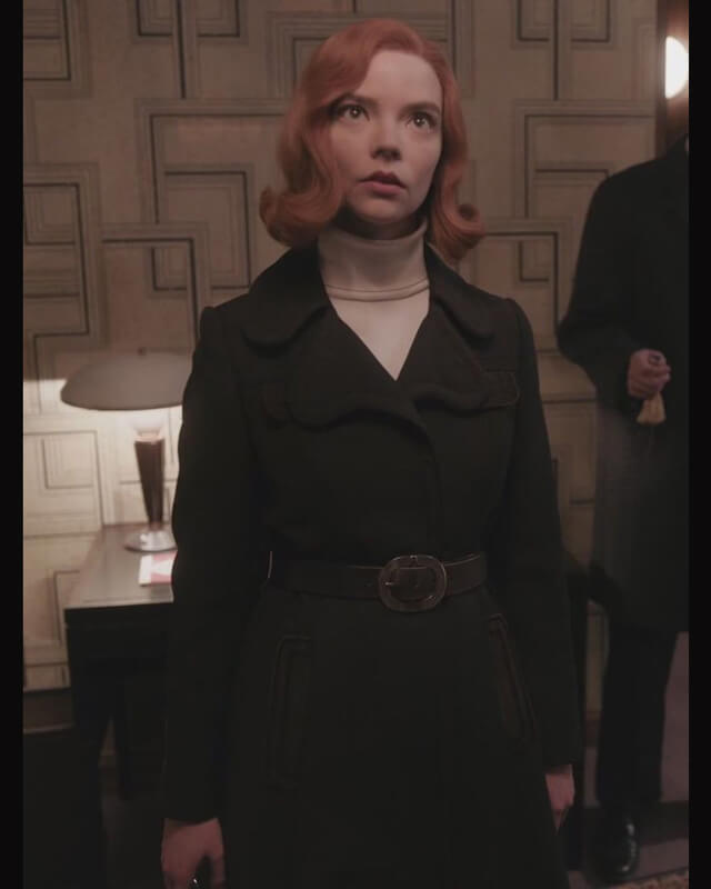 The Queens Gambit Beth Harmon Black Coat