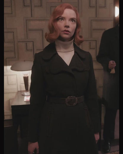 The Queens Gambit Beth Harmon Black Coat