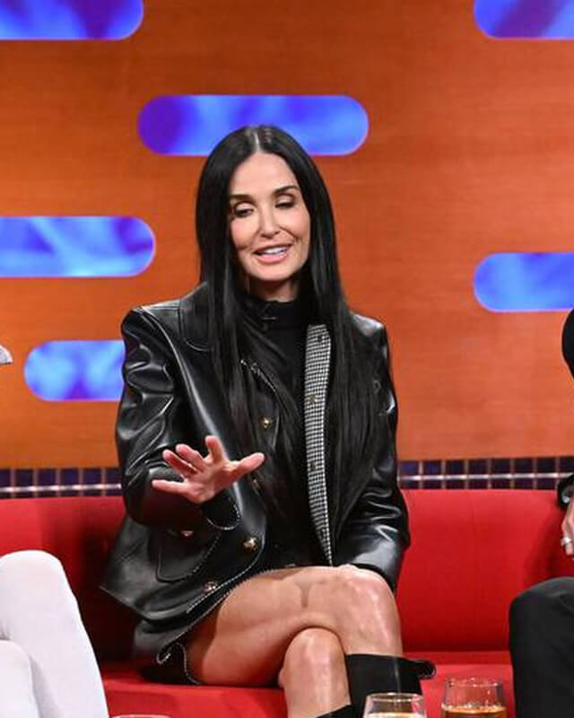 Demi Moore Black Leather Jacket Demi Moore Black Leather Jacket