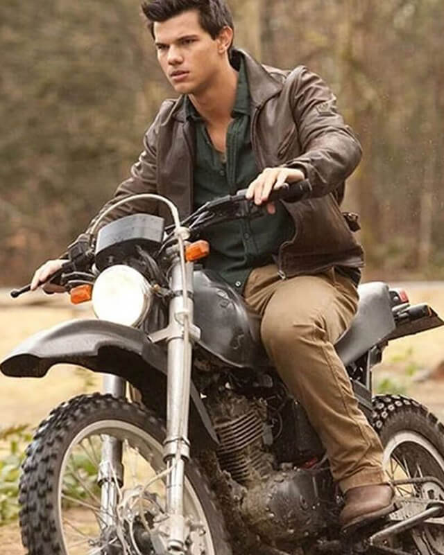 The Twilight Saga Taylor Lautner Brown Leather Jacket