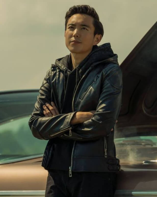 The Umbrella Academy Ben Hooded Leather Jacket