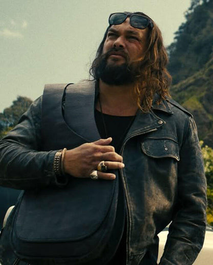 The Wrecking Crew Jason Momoa Distressed Leather Jacket
