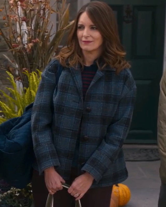 Tina Fey The Four Seasons Blue Striped Jacket