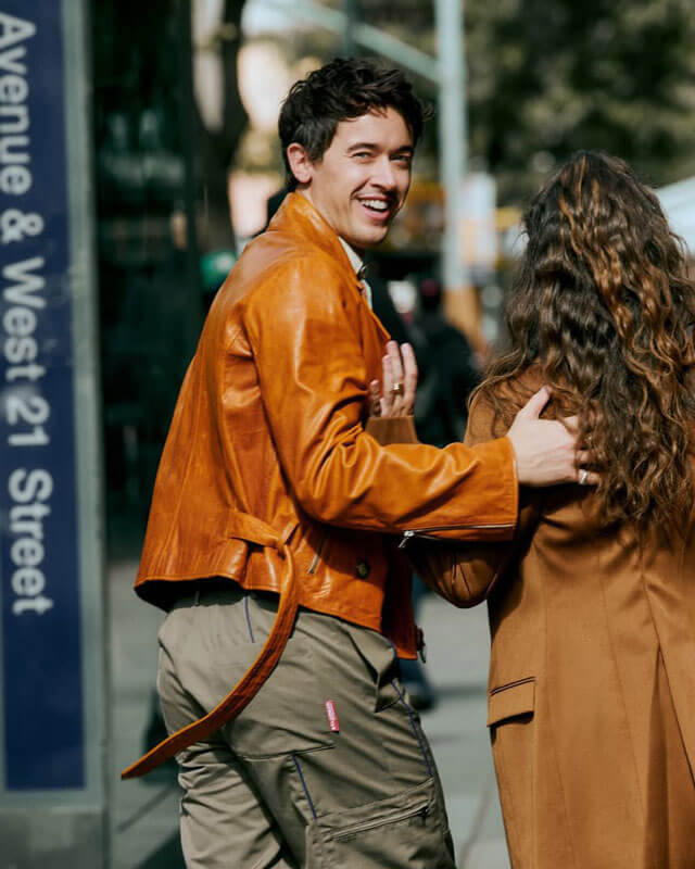 Tom Blyth People We Meet On Vacation Brown Jacket