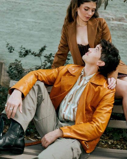 Tom Blyth People We Meet On Vacation Leather Jacket