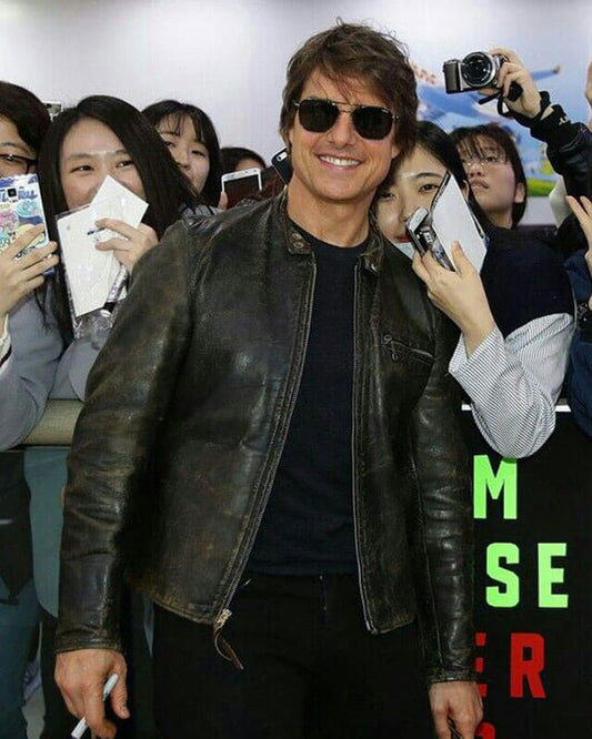 Tom Cruise Biker Leather Jacket