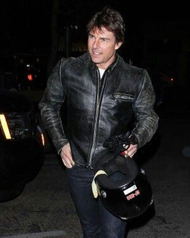 Tom Cruise Distressed Biker Jacket
