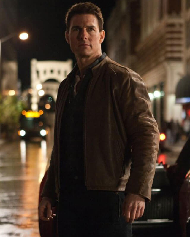 Tom Cruise Jack Reacher Brown Leather Jacket