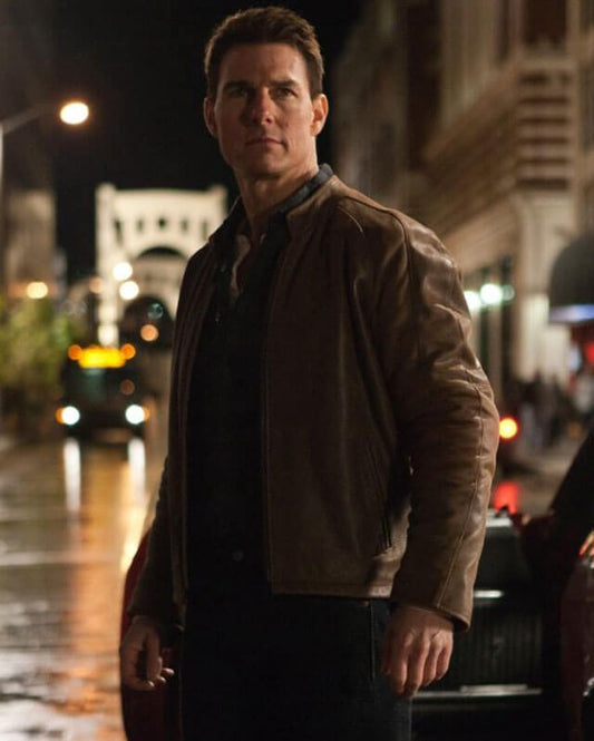 Tom Cruise Jack Reacher Brown Leather Jacket