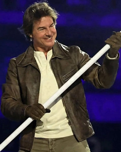 Tom Cruise Mission Impossible 8 Leather Jacket