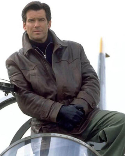Tomorrow Never Dies James Bond Brown Leather Jacket