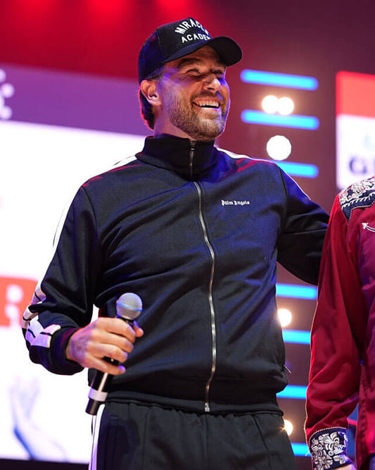 Travis Kelce Style Black Tracksuit