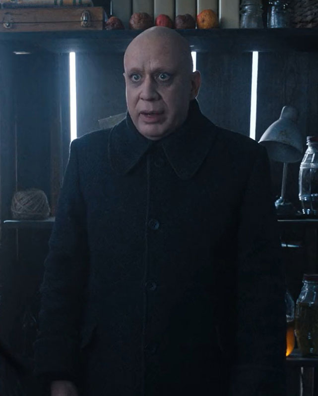 Uncle Fester Black Wool Long Coat