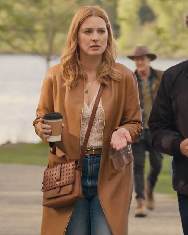 Virgin River Melinda Monroe Leather Coat S06
