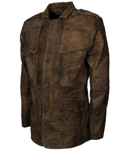 WW2 Vintage Leather Military Coat