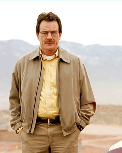 Walter White Breaking Bad Brown Bomber Jacket S01
