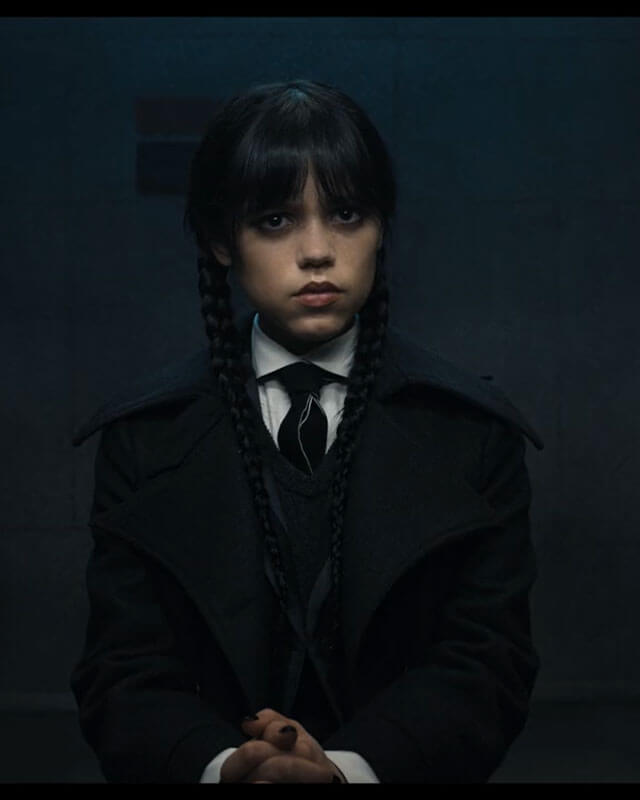 Wednesday Addams Black Long Coat