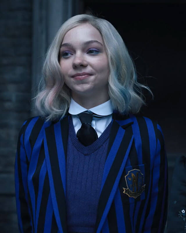 Wednesday Nevermore Academy Uniform Blue Coat