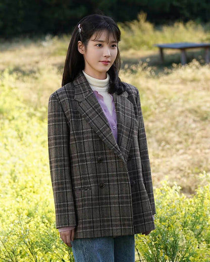 When Life Gives You Tangerines IU Plaid Coat
