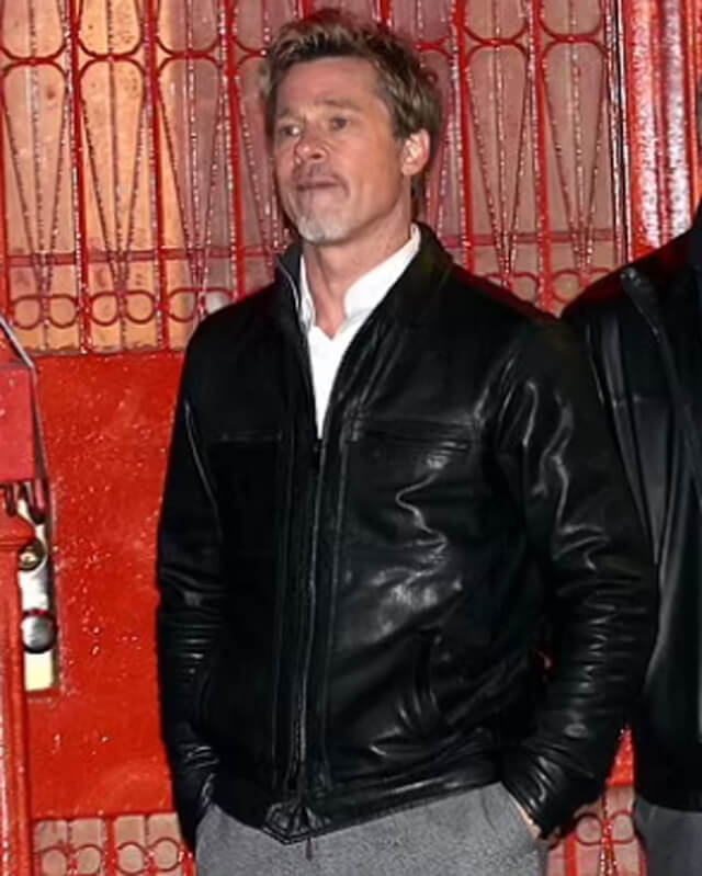 Wolves Brad Pitt Black Jacket