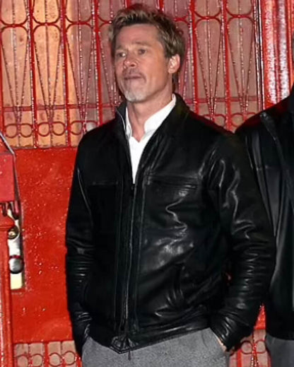 Wolves Brad Pitt Black Jacket