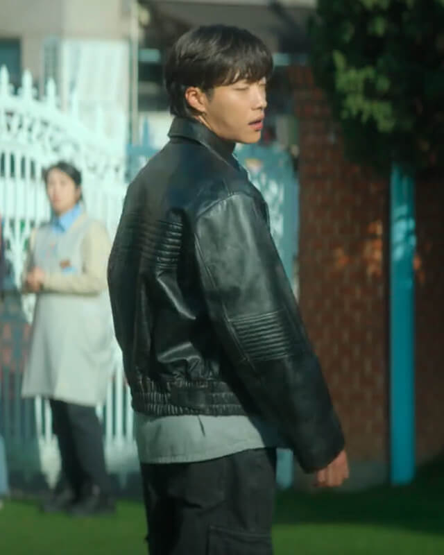 Woo Do Hwan Mr Plankton Black Leather Jacket