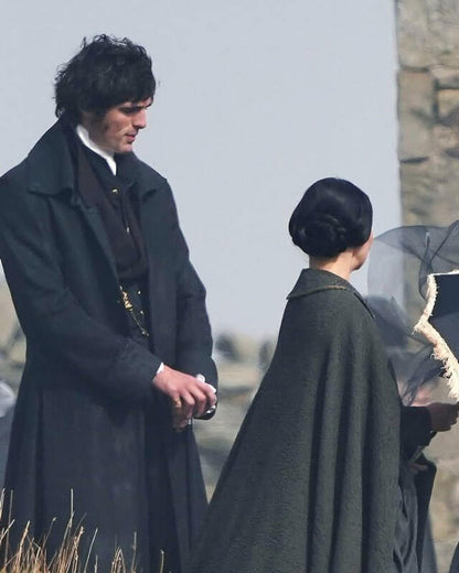 Wuthering Heights Jacob Elordi Heathcliff Black Coat