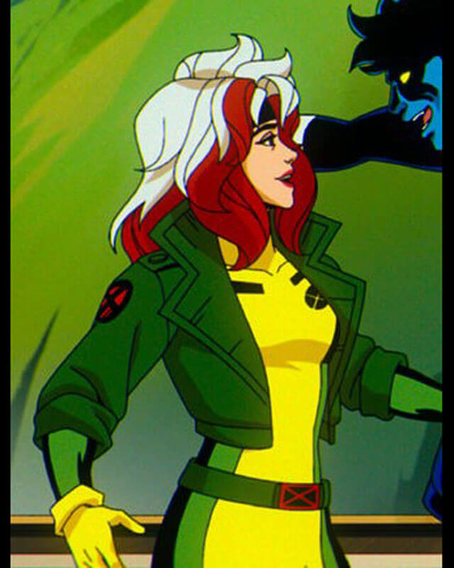 X Men 97 Rogue Green Cropped Jacket