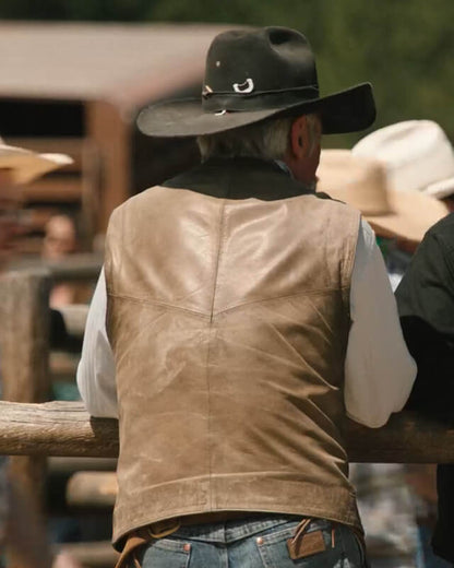 Yellowstone Lloyd Pierce Brown Leather Vest