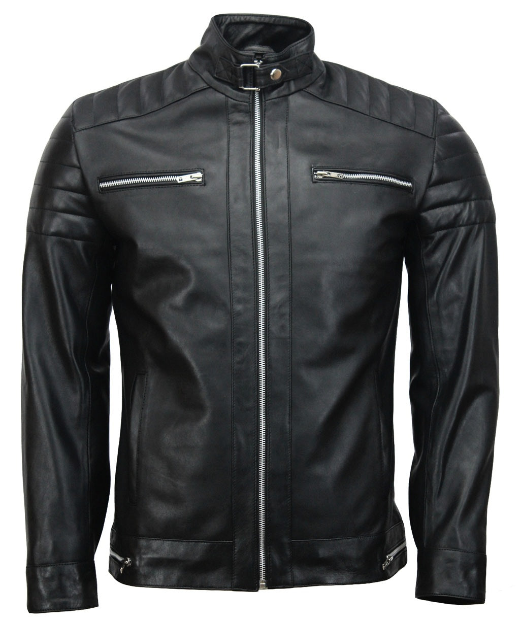 black leather andrew tate jacket