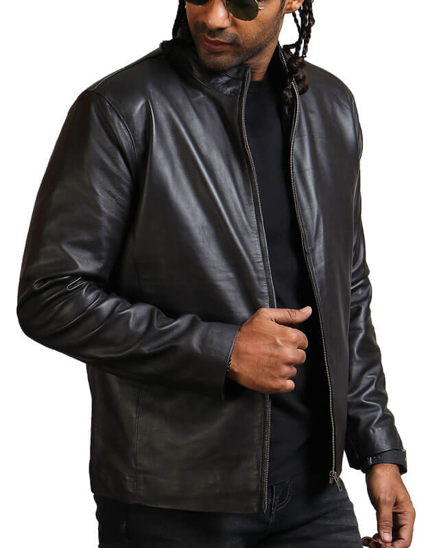 Classic Black Leather Jacket 