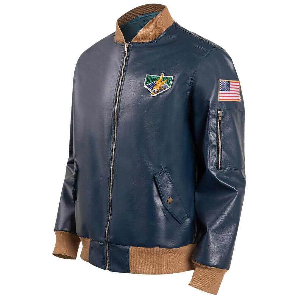 Leon Blue Leather Jacket