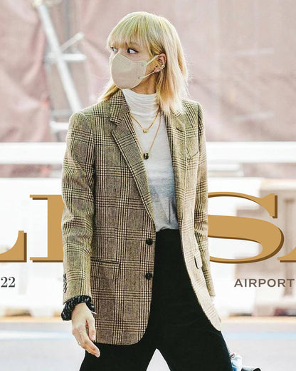 Lisa Airport Fashion Blazer Checkered
