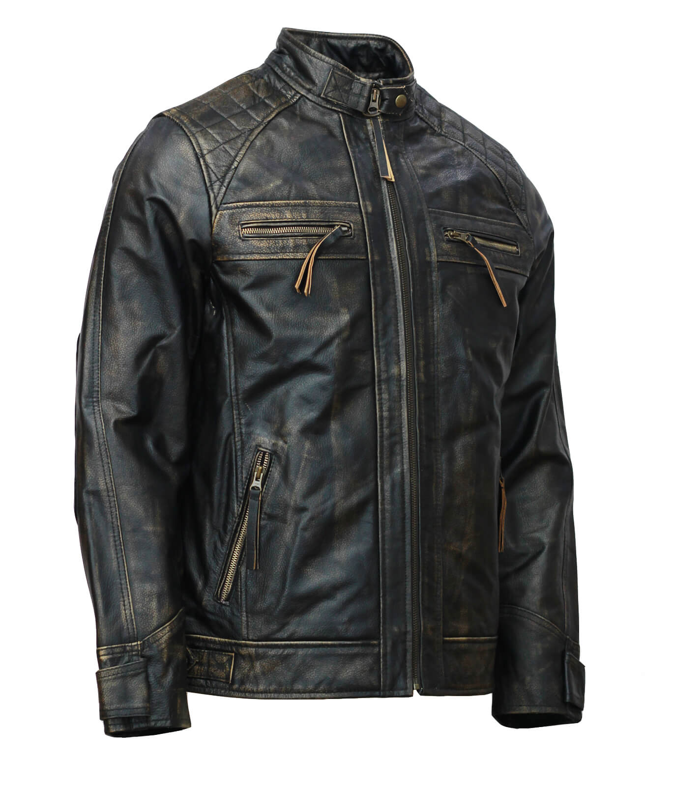 Mens Vintage Motorcycle Leather Jacket