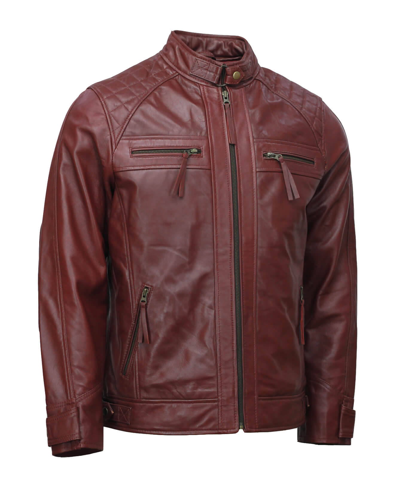 Maroon motorcycle clearance jacket