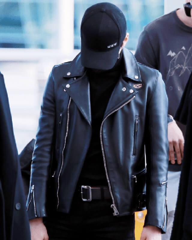 Min Yoongi Black Leather Jacket